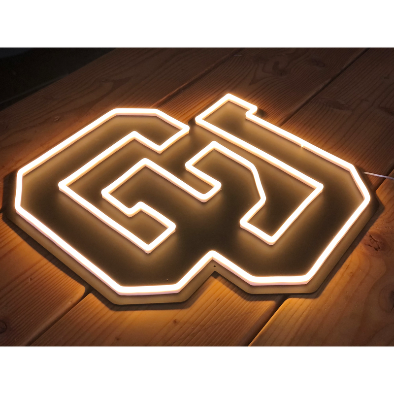 Interlocking CU Neon Sign - Saturday Neon