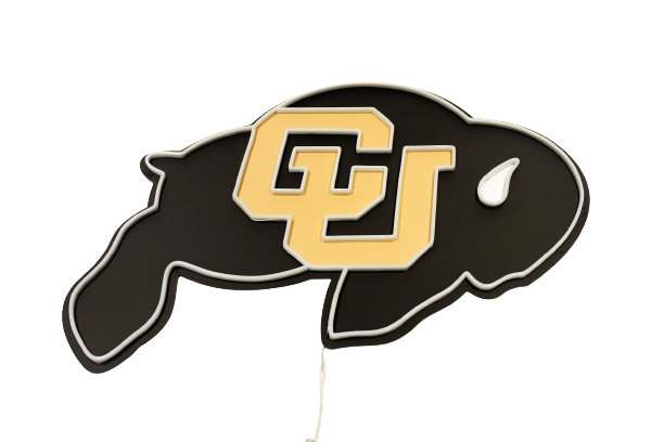 Colorado Buffaloes Ralphie Logo 2.0 LED Neon Sign - Saturday Neon