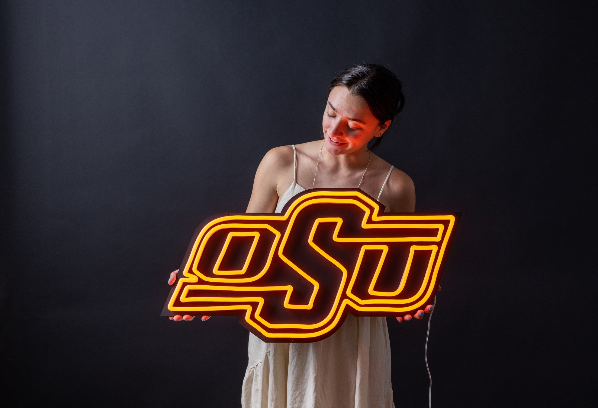 Oklahoma State Logo Neon Sign - Saturday Neon