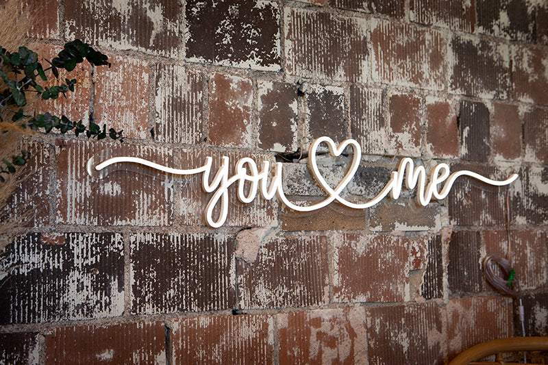You and Me LED Neon Sign - Saturday Neon