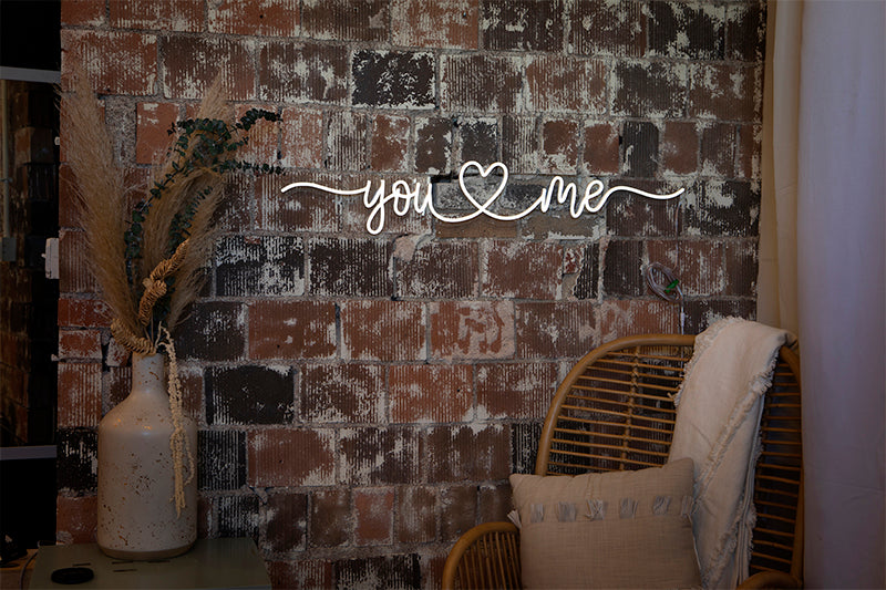 You and Me LED Neon Sign - Saturday Neon