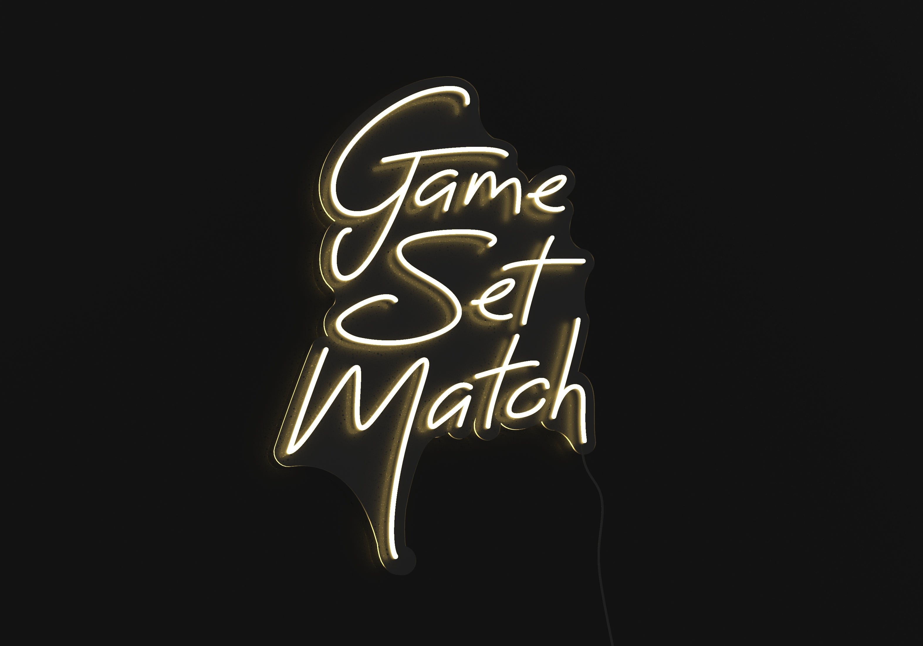Game Set Match LED Neon Sign - Saturday Neon