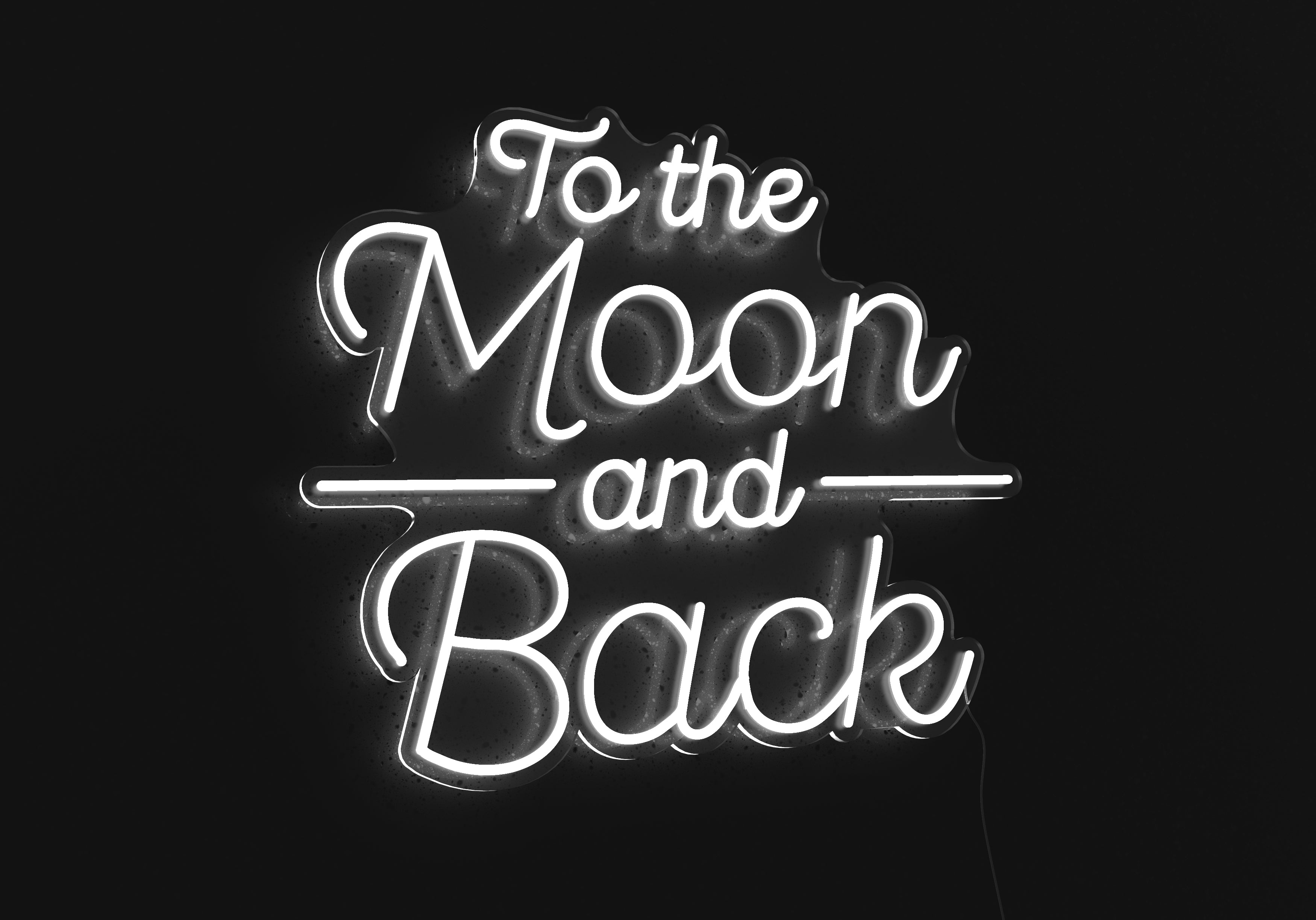 To The Moon and Back LED Neon Sign - Saturday Neon